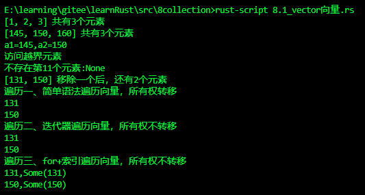 rust学习九.1、集合之向量